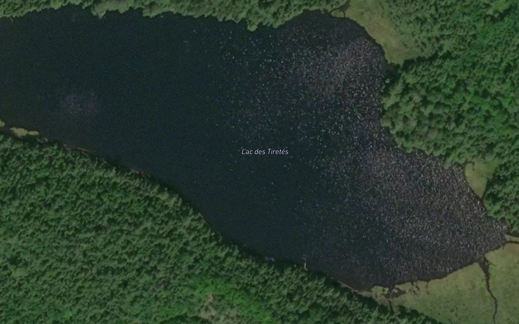 Satellite map of the Lac des Tiretes