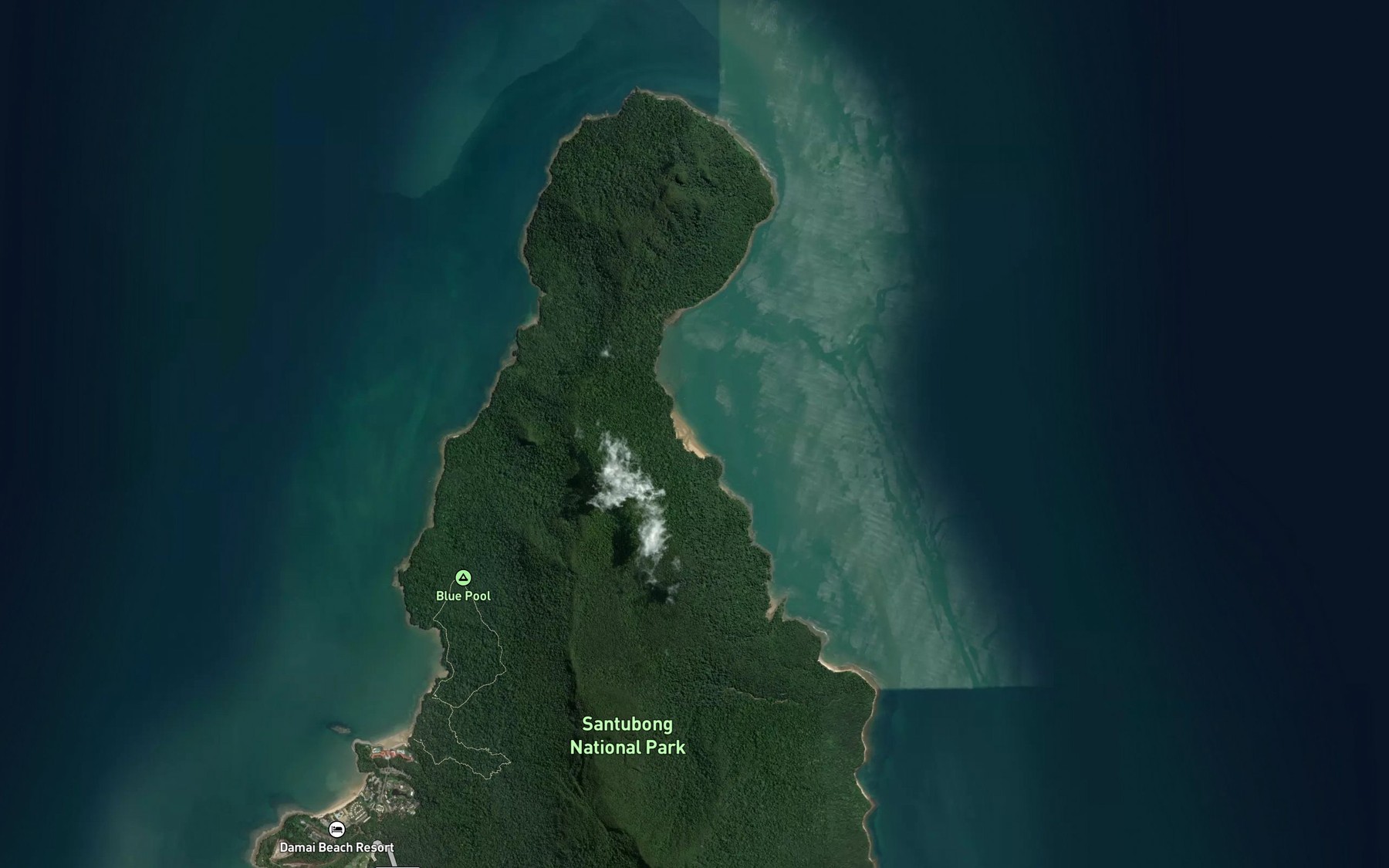Satellite map of the Teluk Pasir