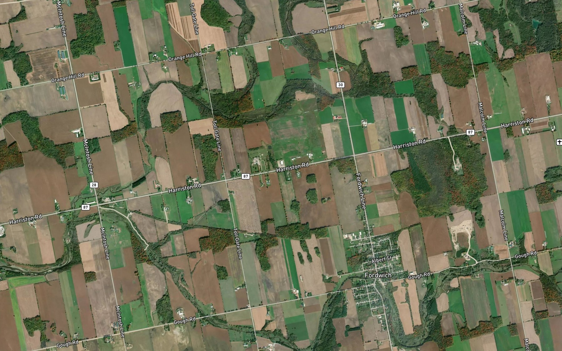 Satellite map of the Lakelet Creek