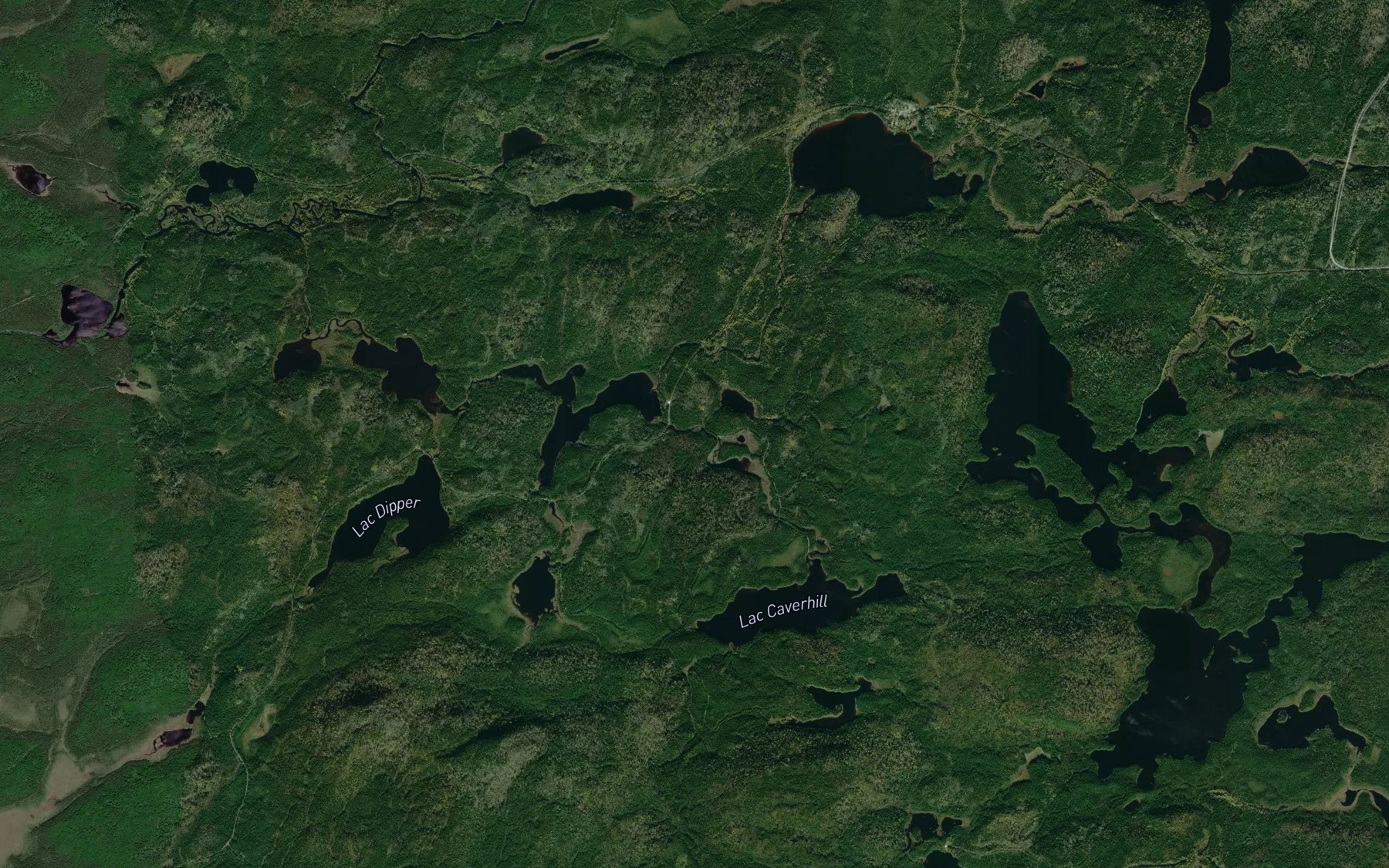 Satellite map of the Etang Vagabond