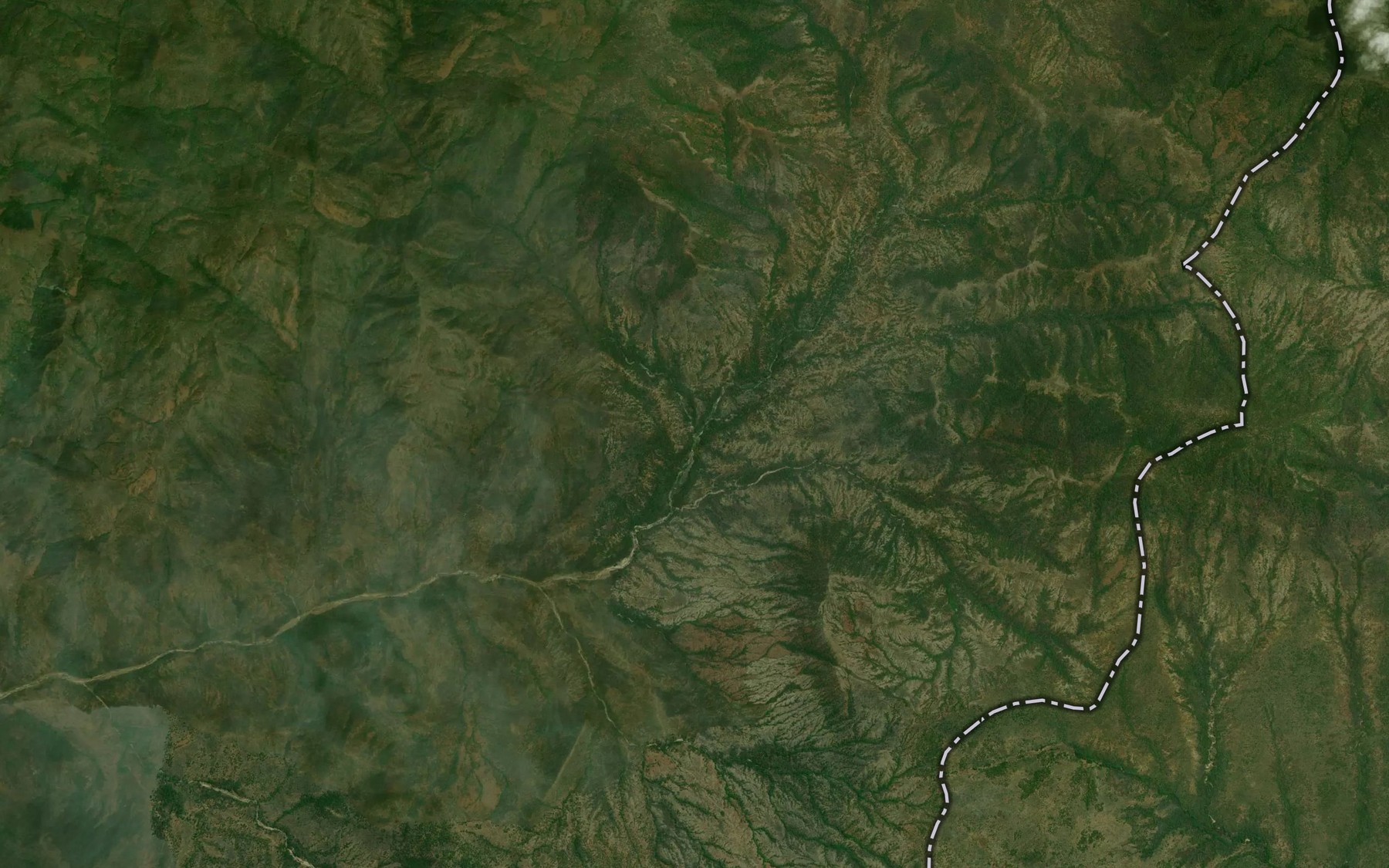 Satellite map of the KworayRiver