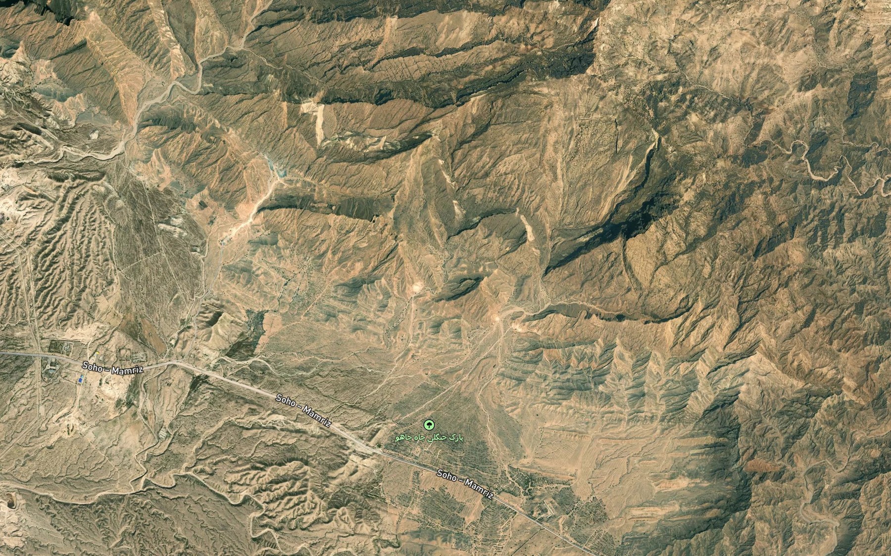 Satellite map of the Tang-e Kuleh