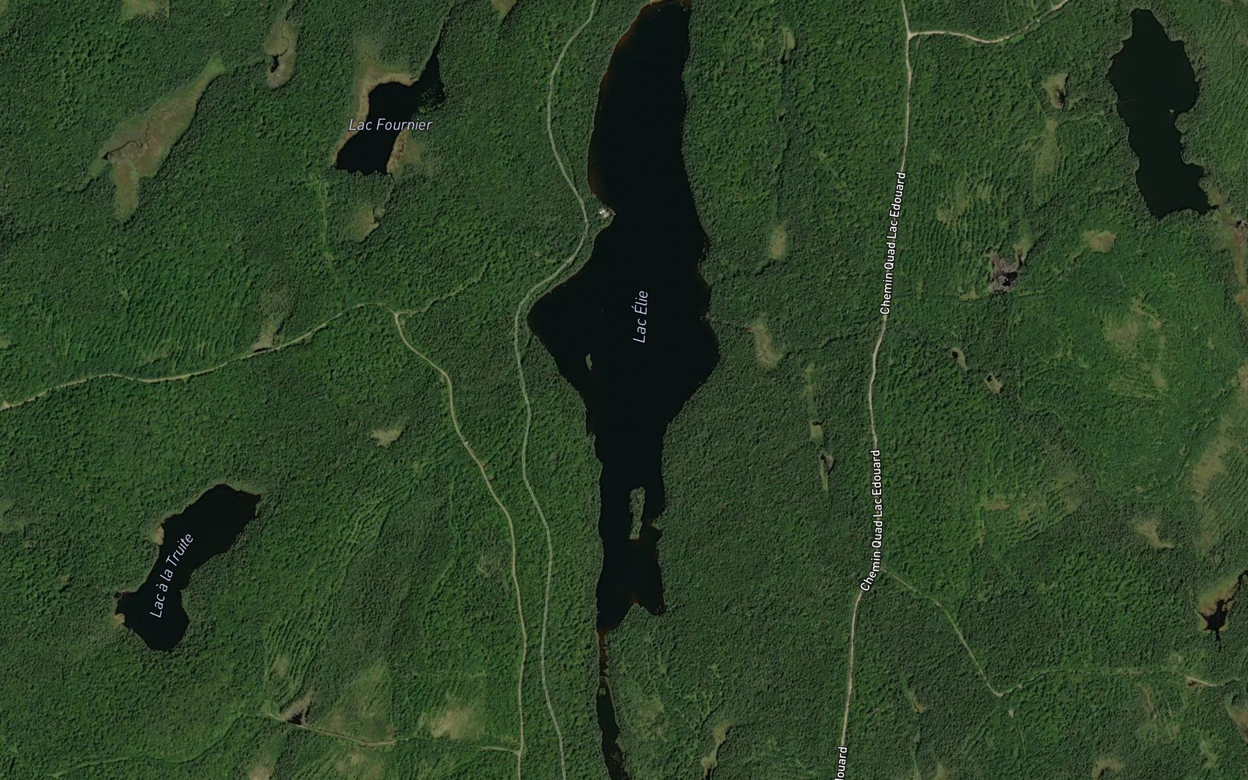 Satellite map of the Lac Elie