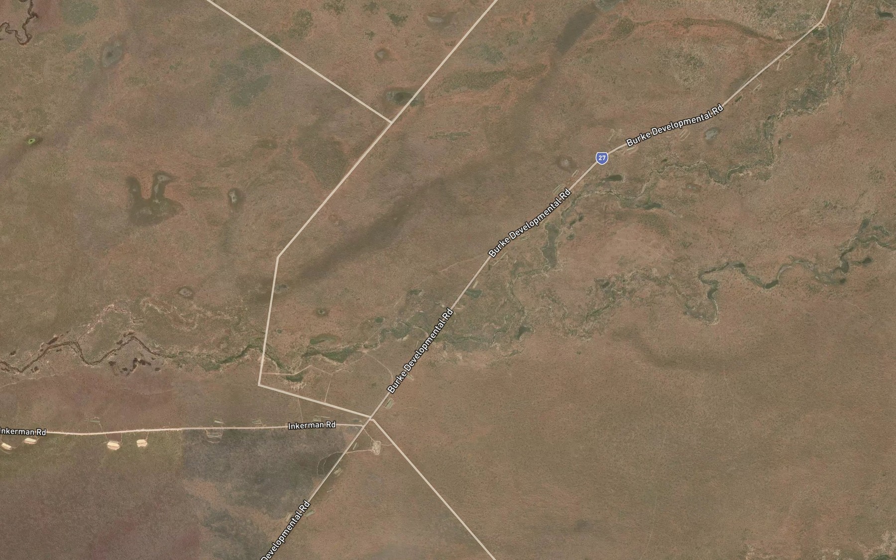 Satellite map of the Barneys Creek
