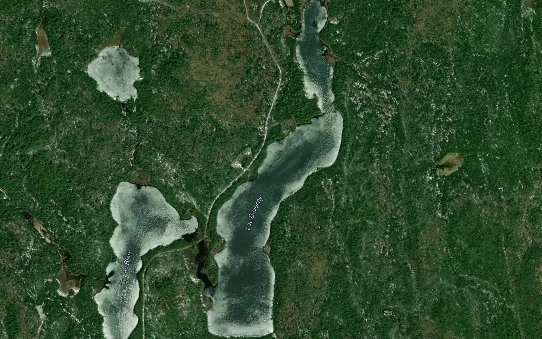 Satellite map of the Lac Duverny