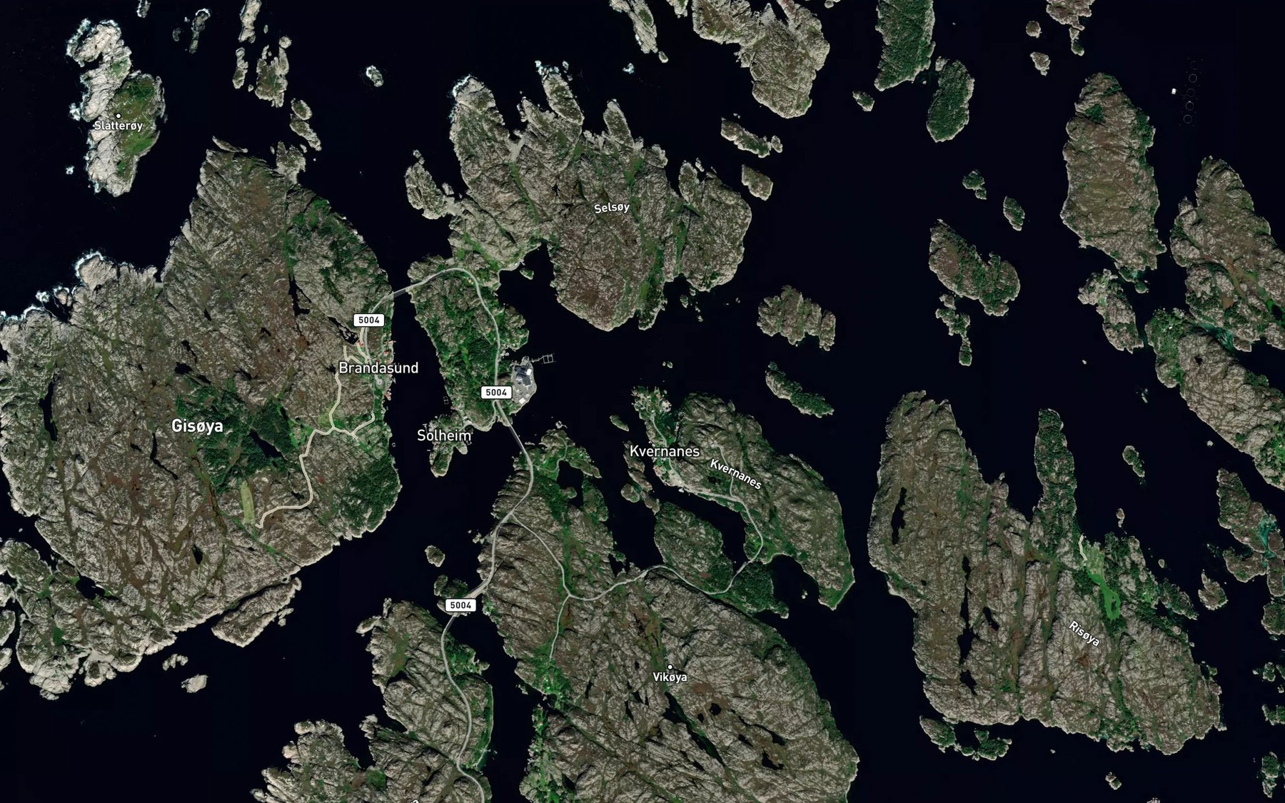Satellite map of the Neset