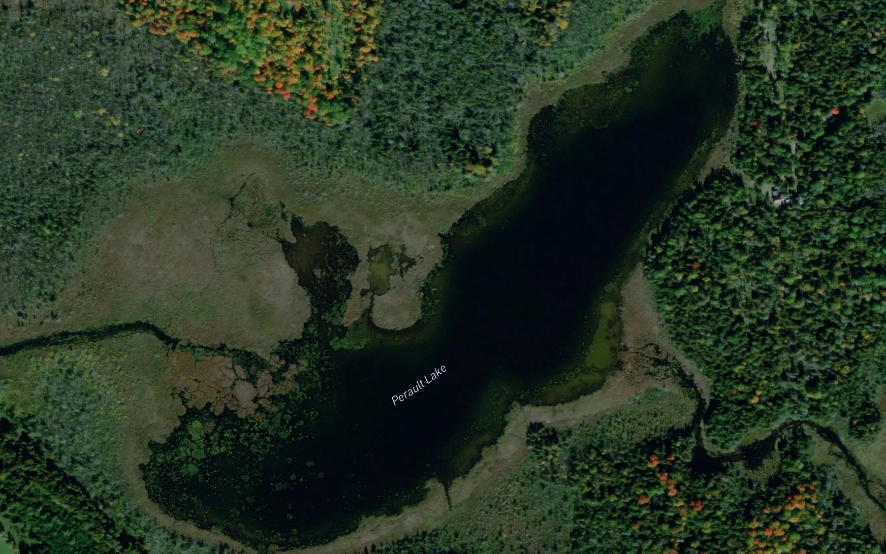 Satellite map of the Perault Lake