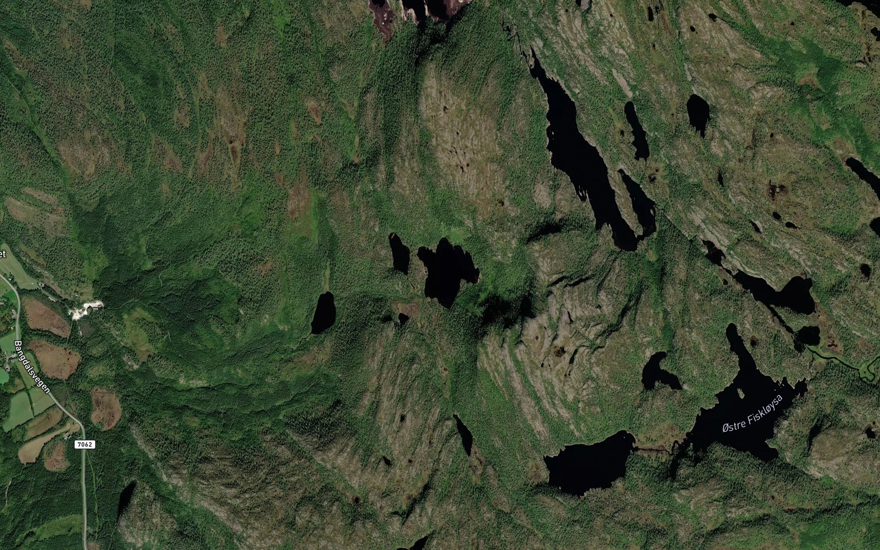 Satellite map of the Fjeldsettjonna