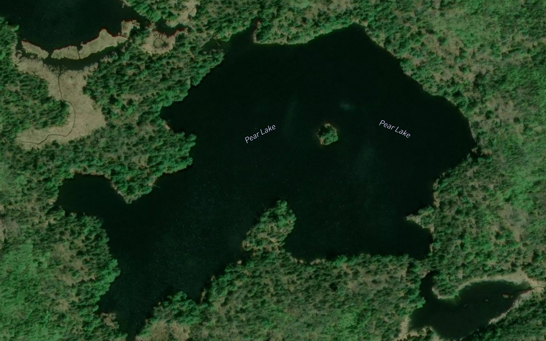 Satellite map of the Pear Lake