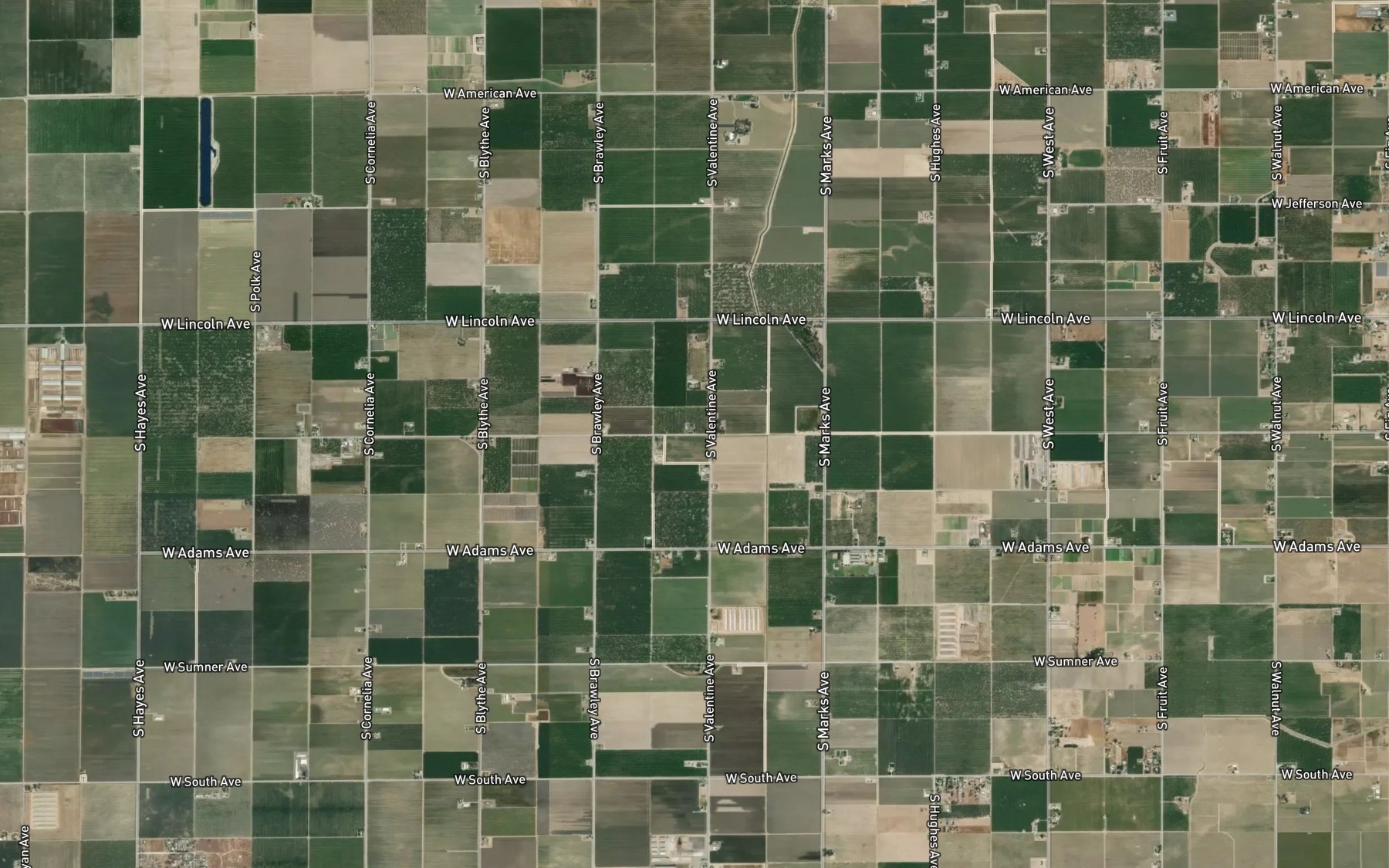Satellite map of the South Perrin Canal