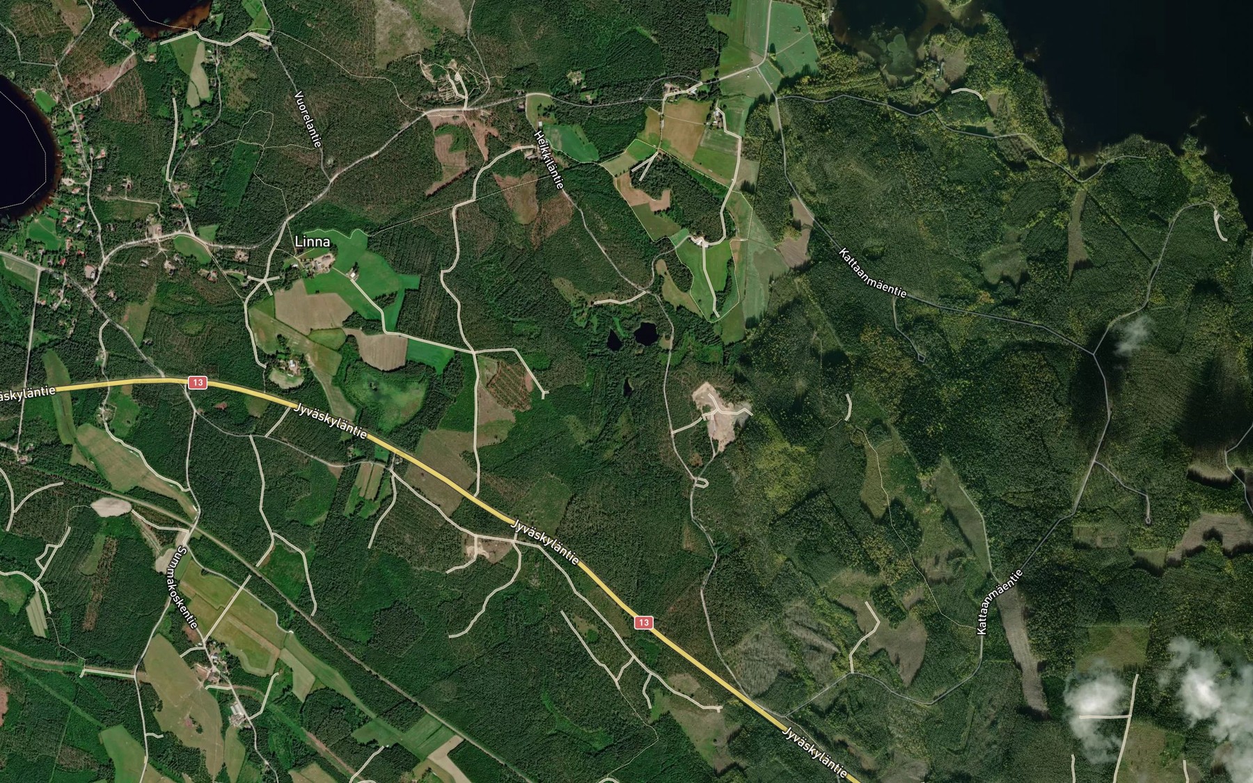 Satellite map of the Koukkulampi
