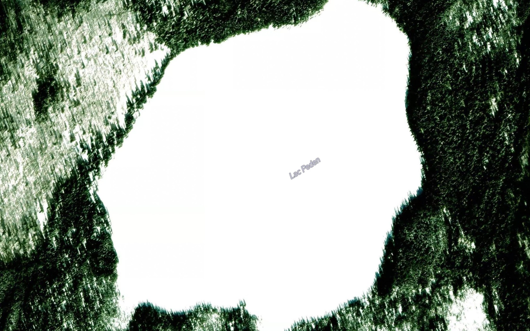 Satellite map of the Lac Peden