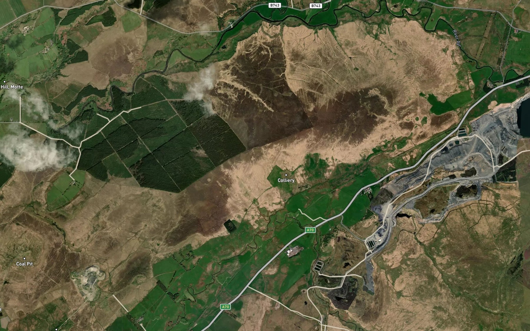 Satellite map of the Gass Water