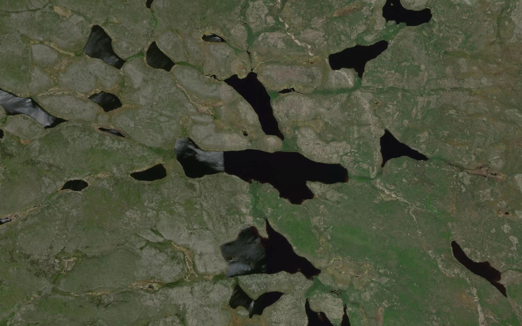 Satellite map of the Powell Lake