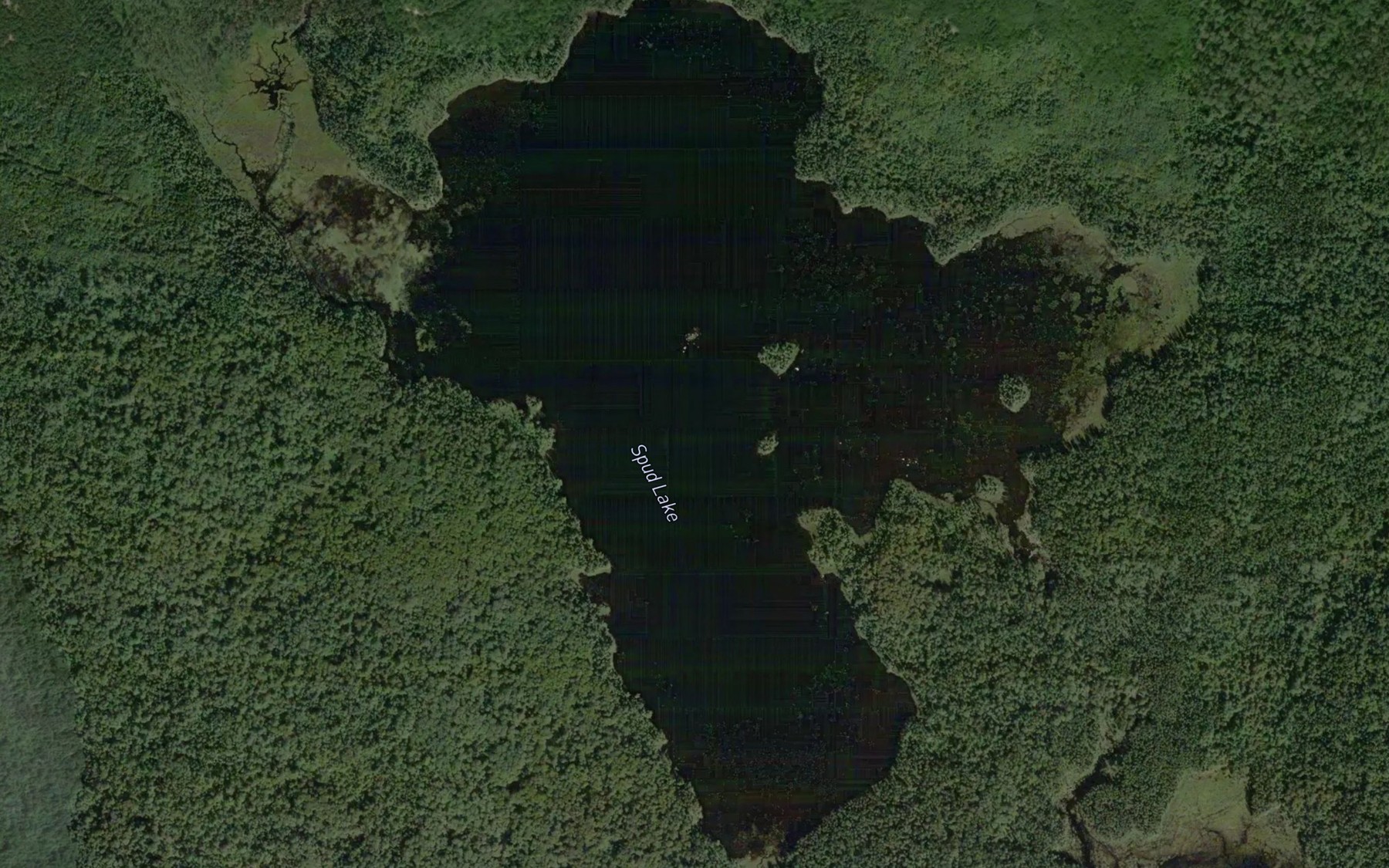 Satellite map of the Spud Lake