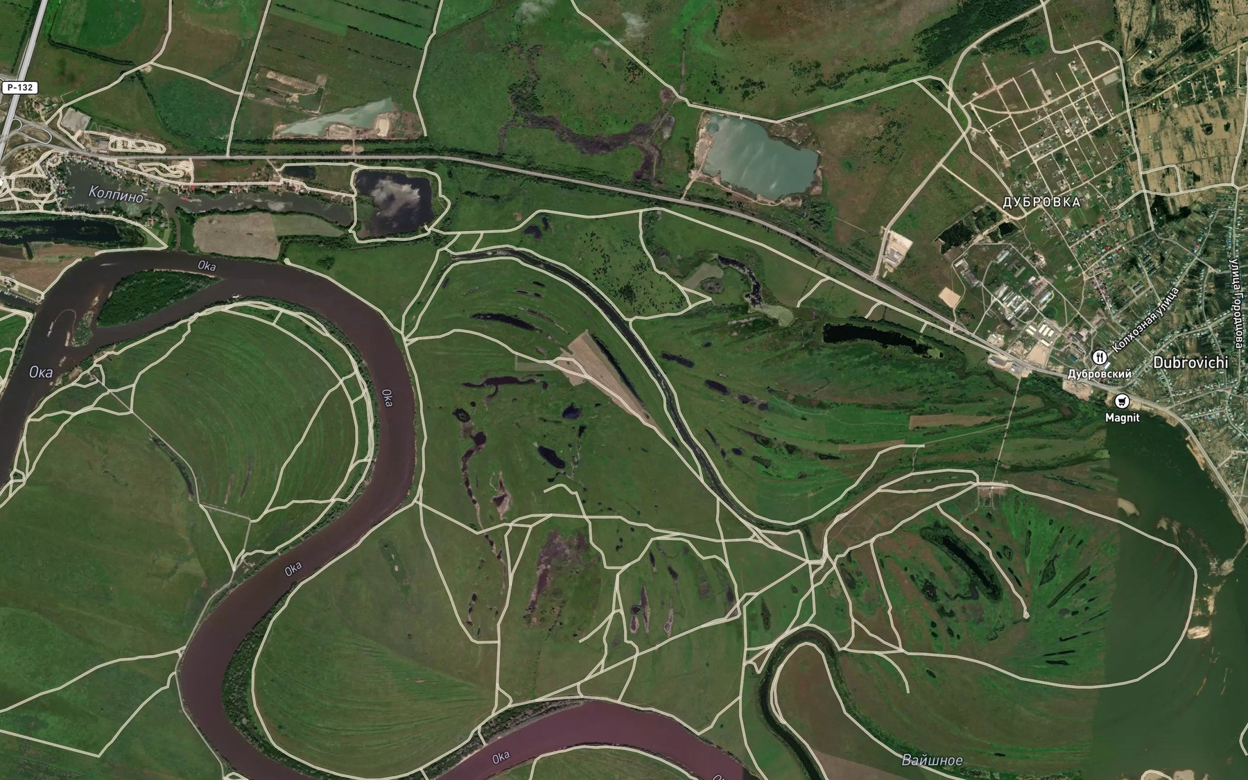 Satellite map of the Ozero Stuzhnya