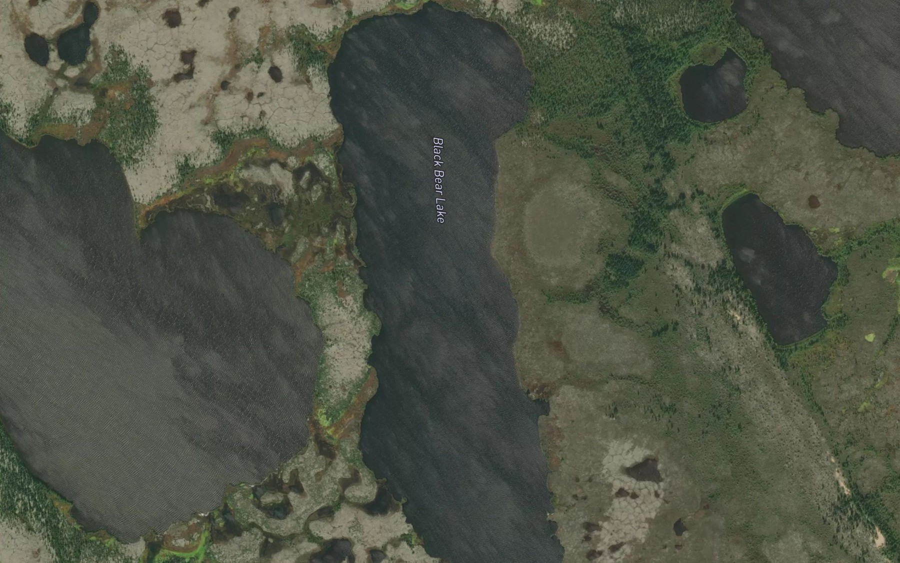 Satellite map of the Black Bear Lake