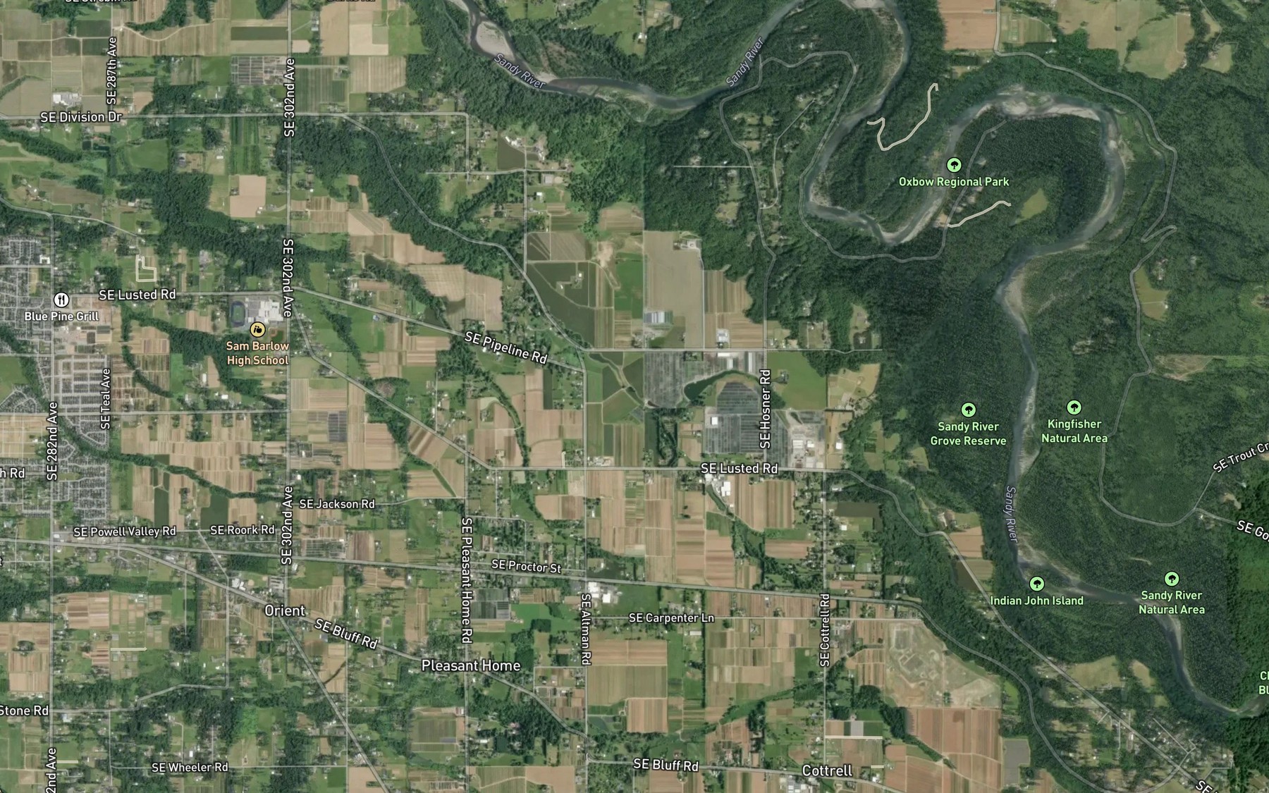 Satellite map of the Sester Reservoir Number 1