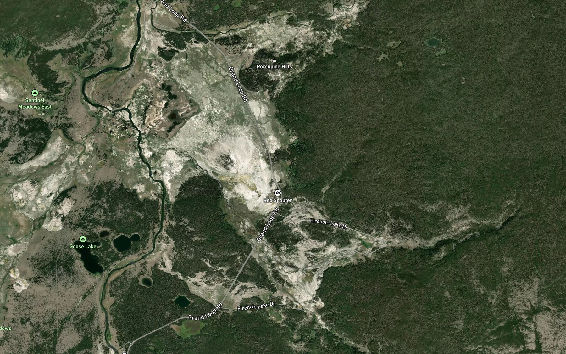 Satellite map of the Jelly Spring
