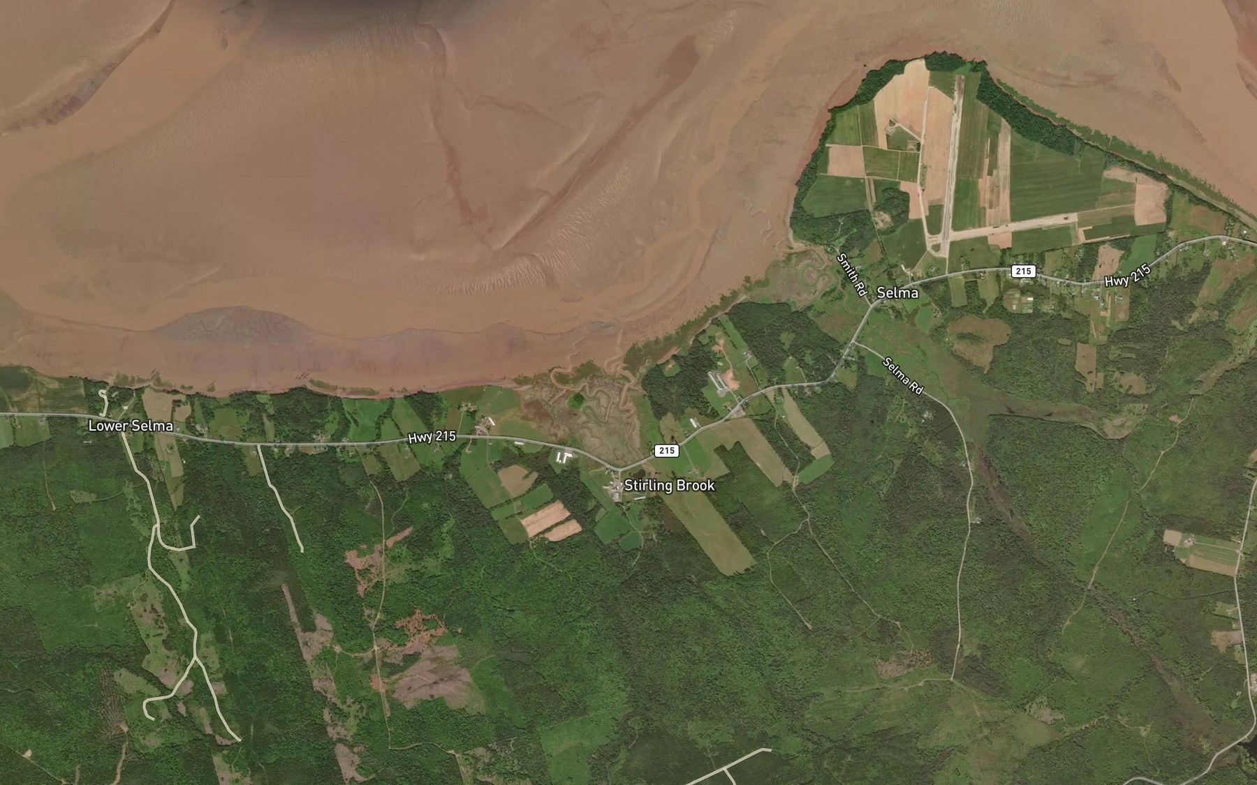 Satellite map of the Stirling Brook