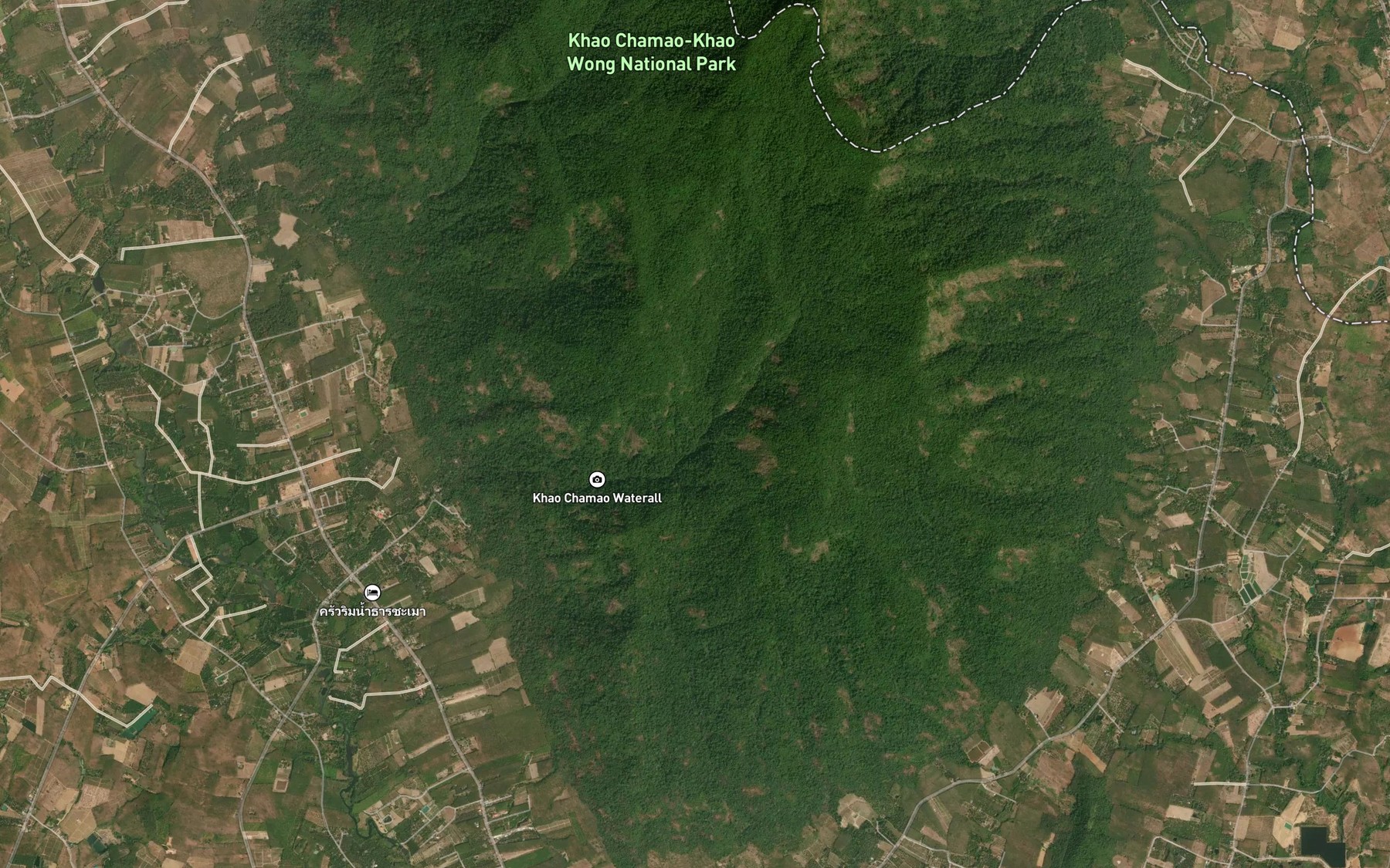 Satellite map of the Nam Tok Khao Chamao