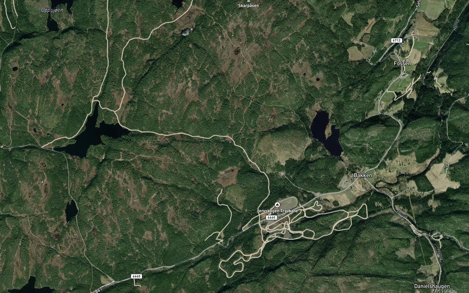 Satellite map of the Granasbekken