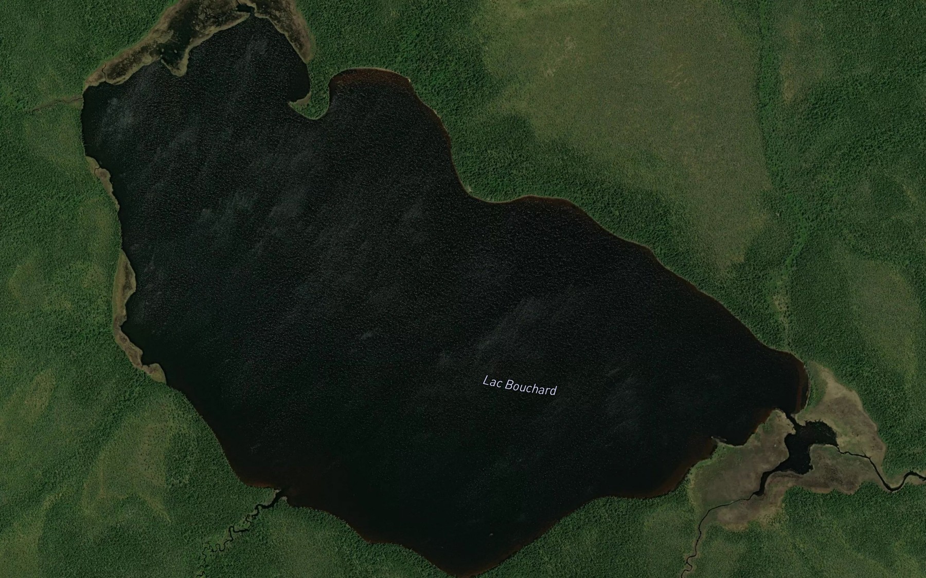 Satellite map of the Lac Bouchard