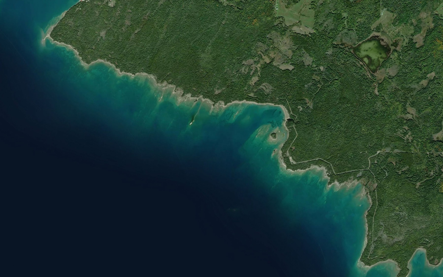 Satellite map of the Dewar's Creek