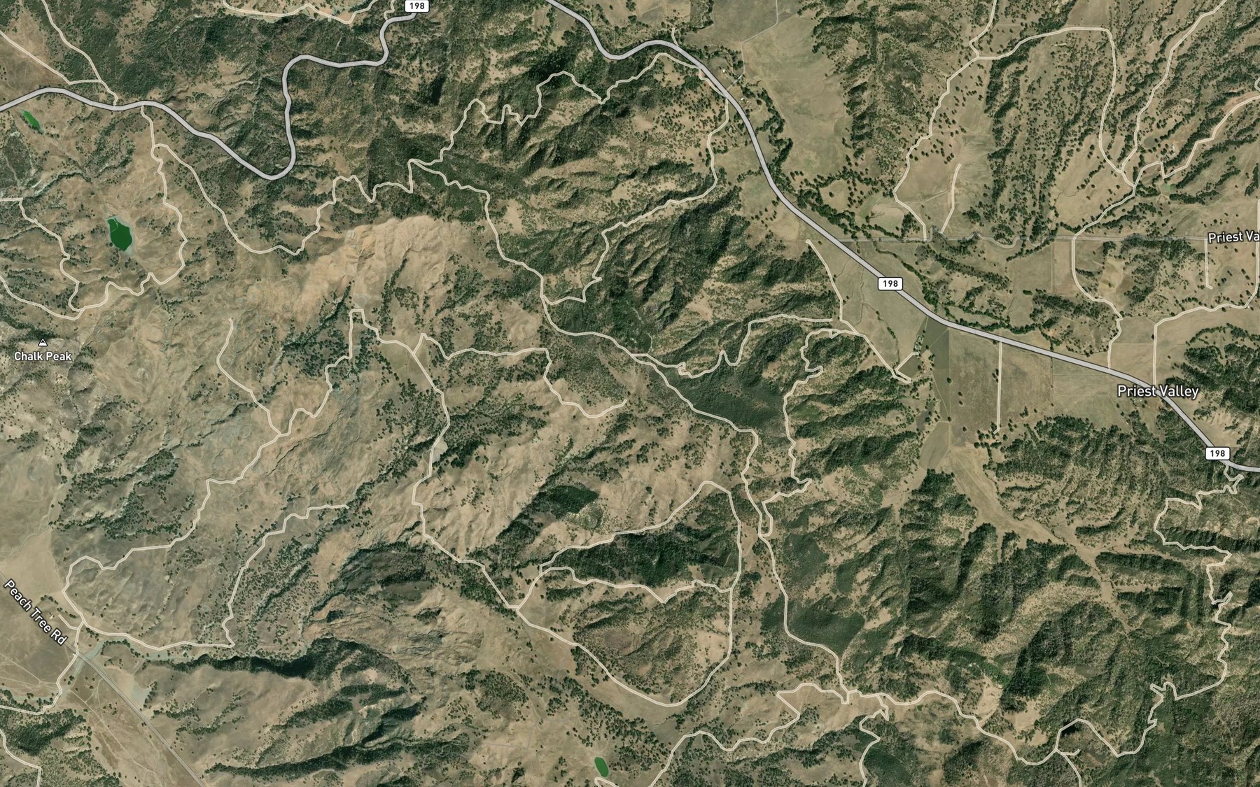 Satellite map of the Log Cabin Spring