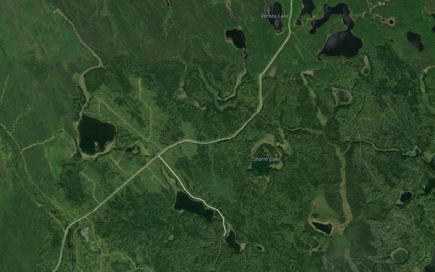 Satellite map of the Verbea Creek
