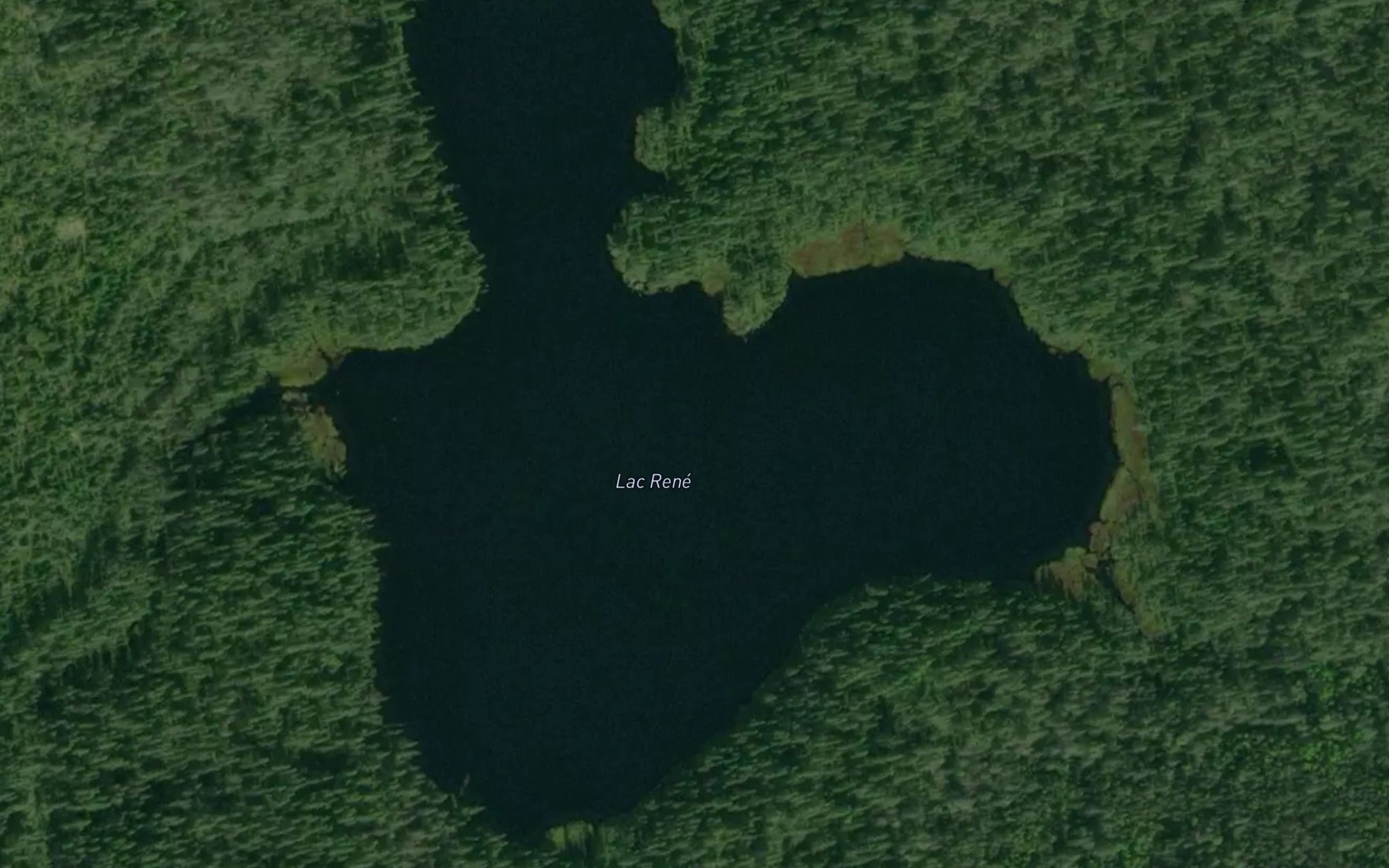 Satellite map of the Lac Rene