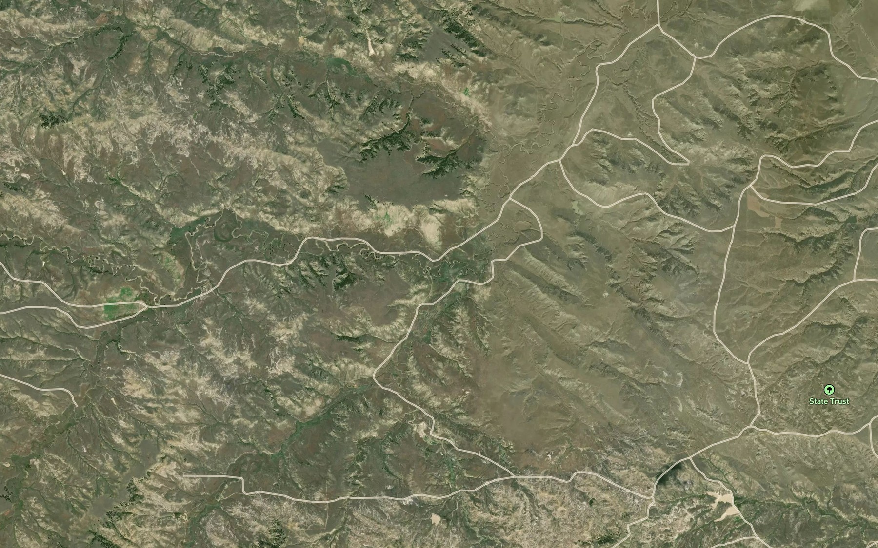 Satellite map of the South Fork Cottonwood Creek