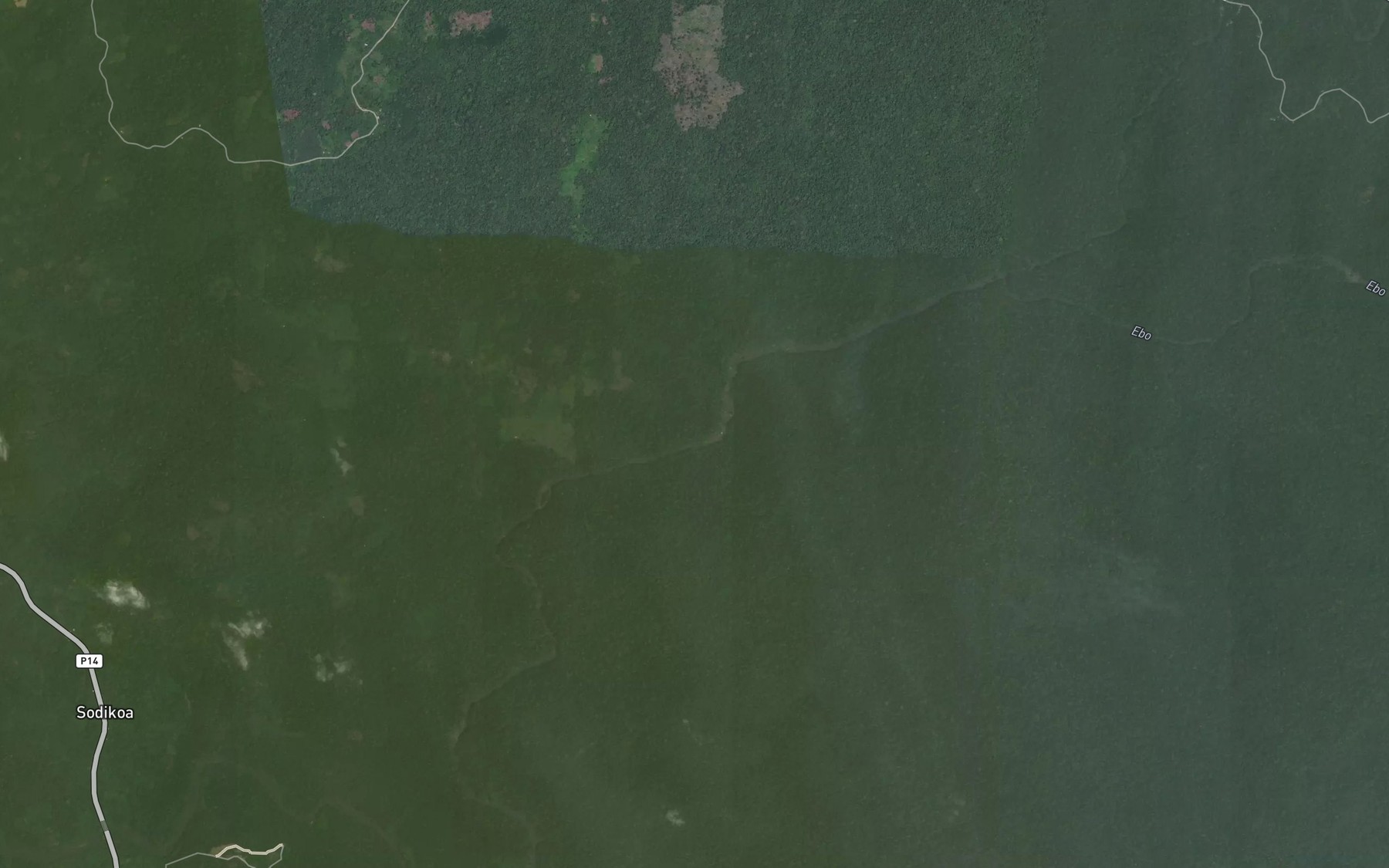 Satellite map of the Chutes de Massoumbon