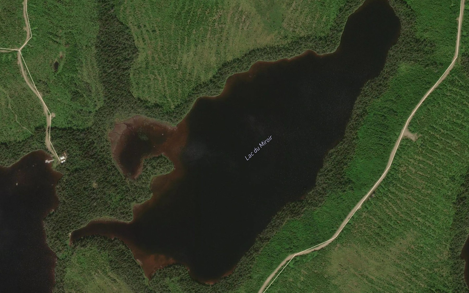 Satellite map of the Lac du Miroir