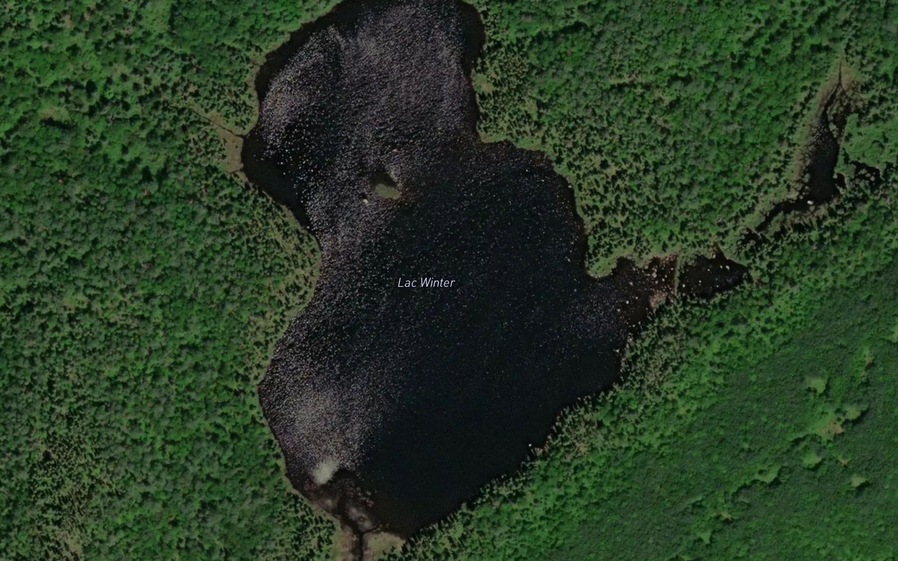 Satellite map of the Lac Laurendeau