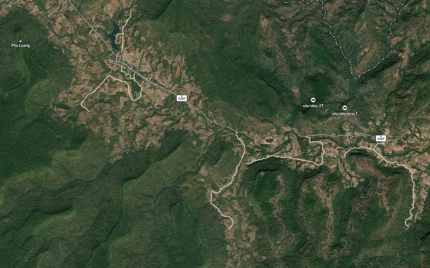 Satellite map of the Huai Tham Khut