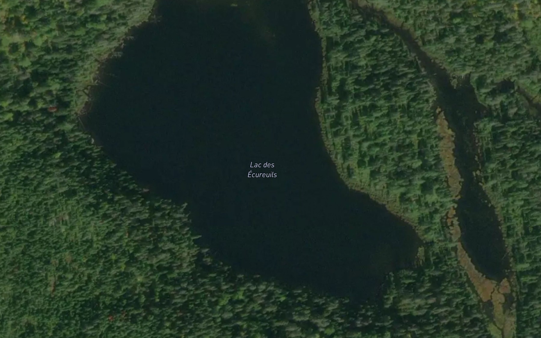 Satellite map of the Lac des Ecureuils