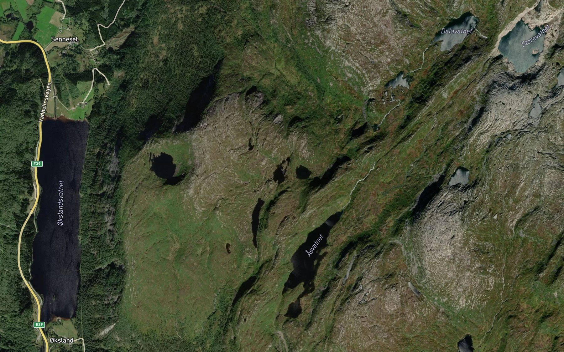 Satellite map of the Tjornene