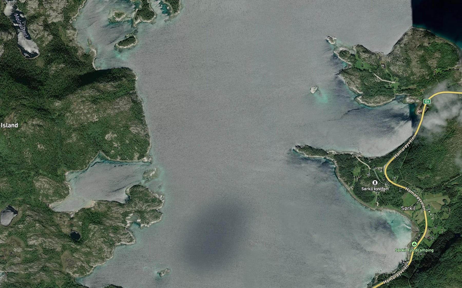 Satellite map of the Stordjupna