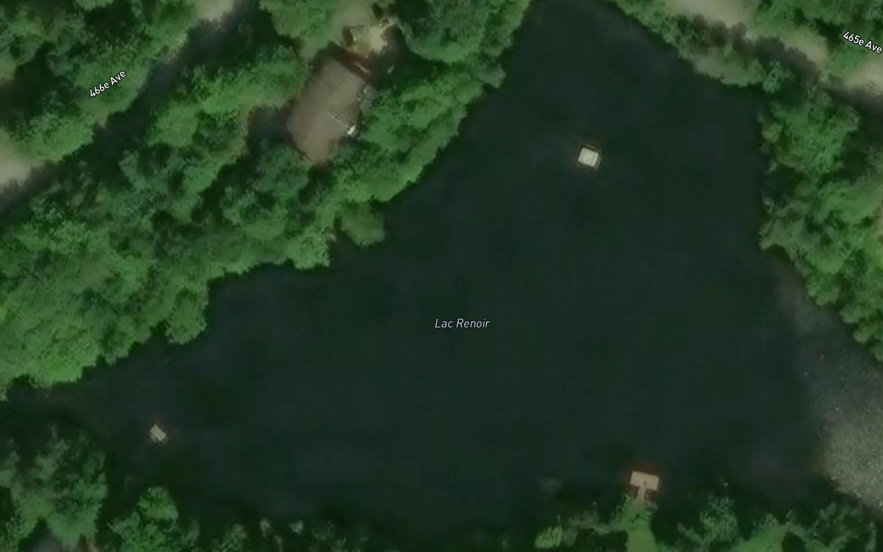Satellite map of the Lac Renoir
