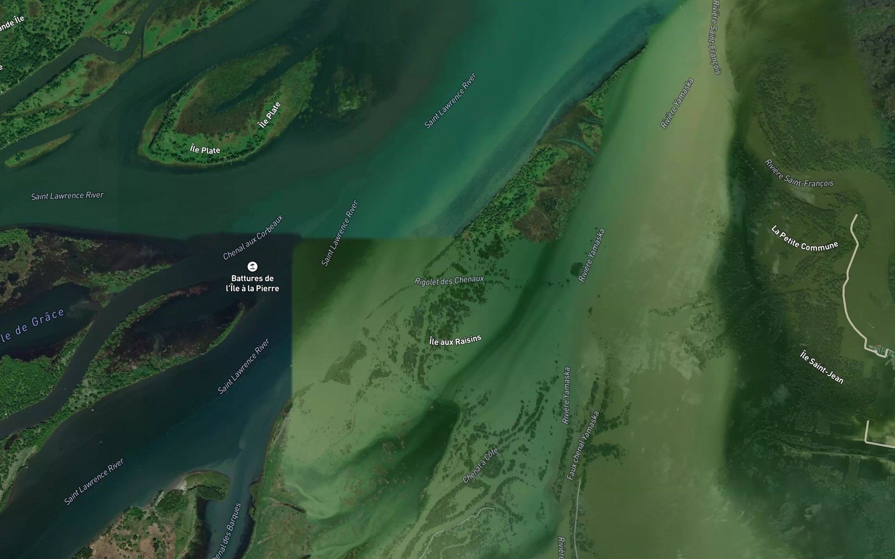 Satellite map of the Rigolet des Chenaux