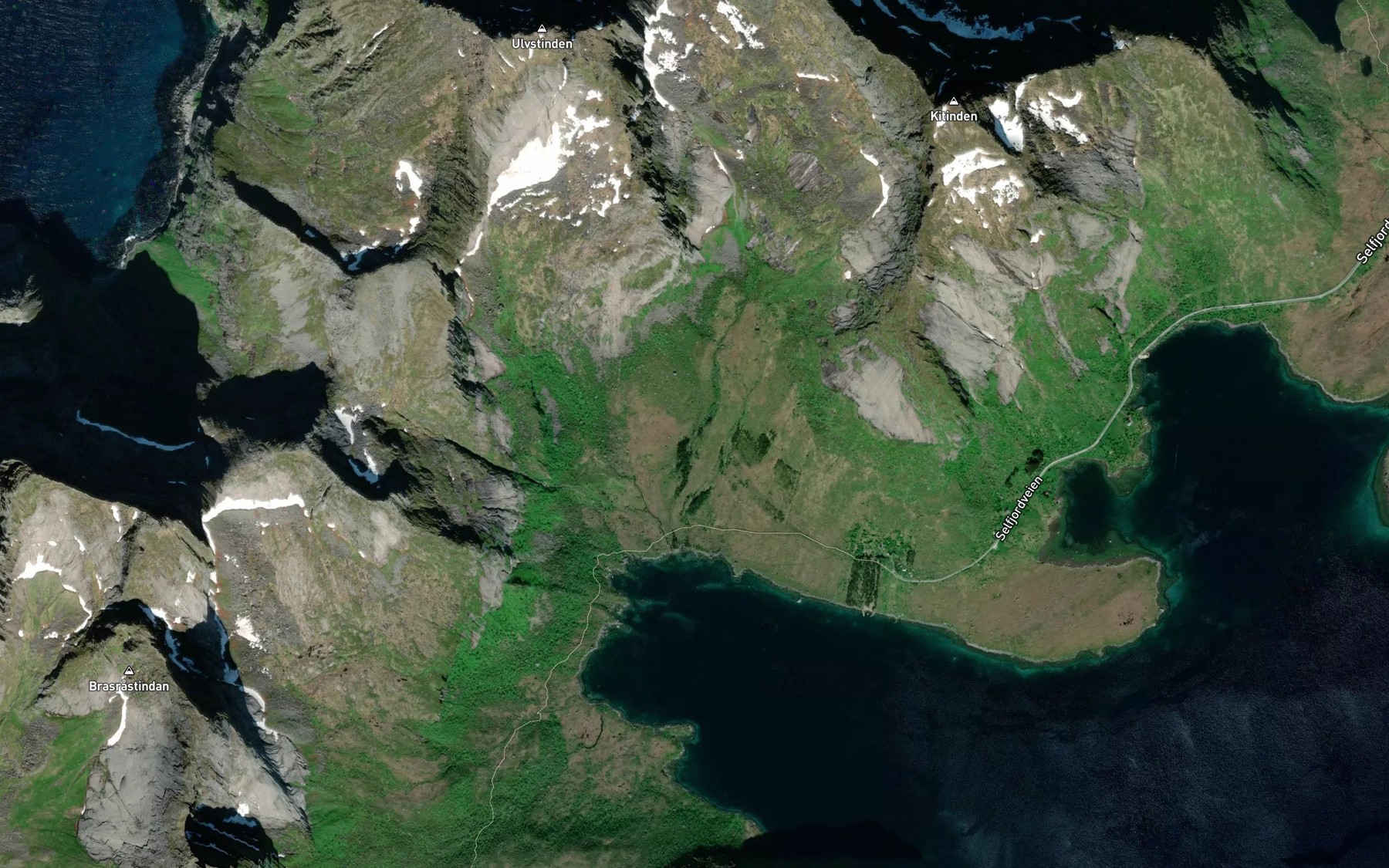 Satellite map of the Stormarkdalselva