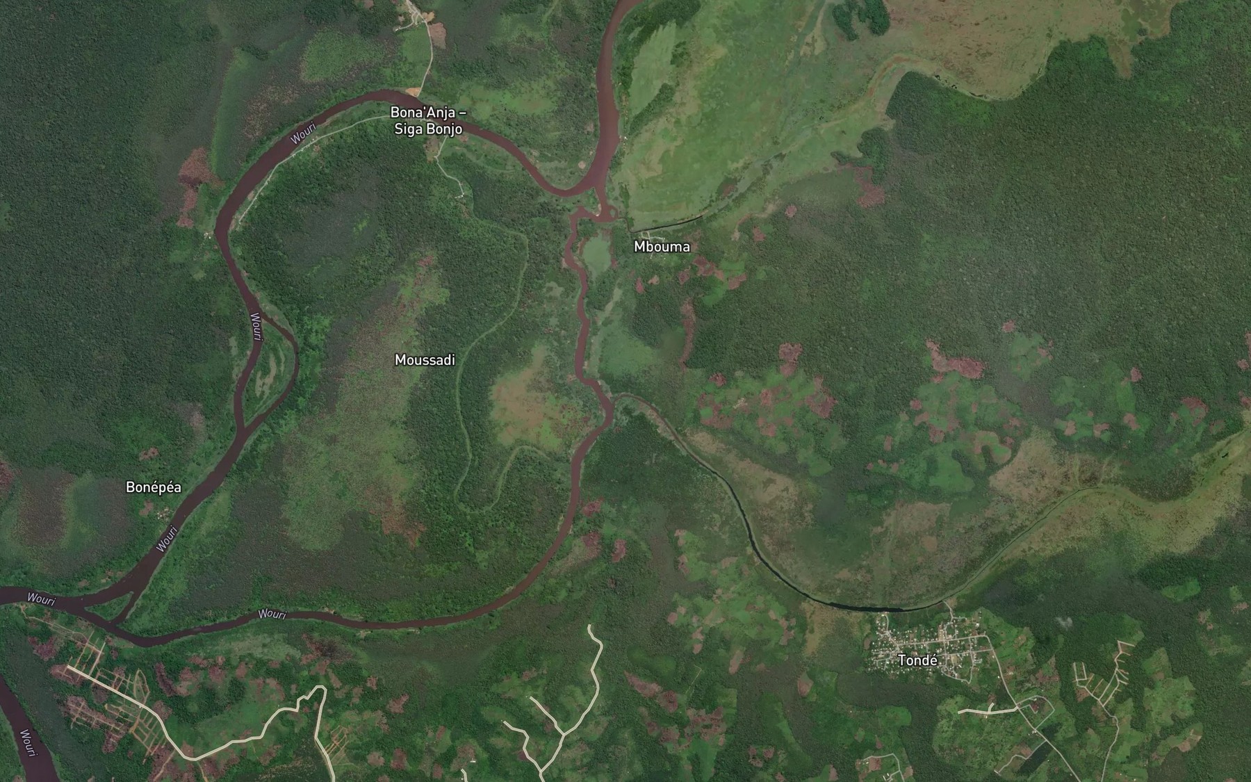 Satellite map of the Moundja Moussadi
