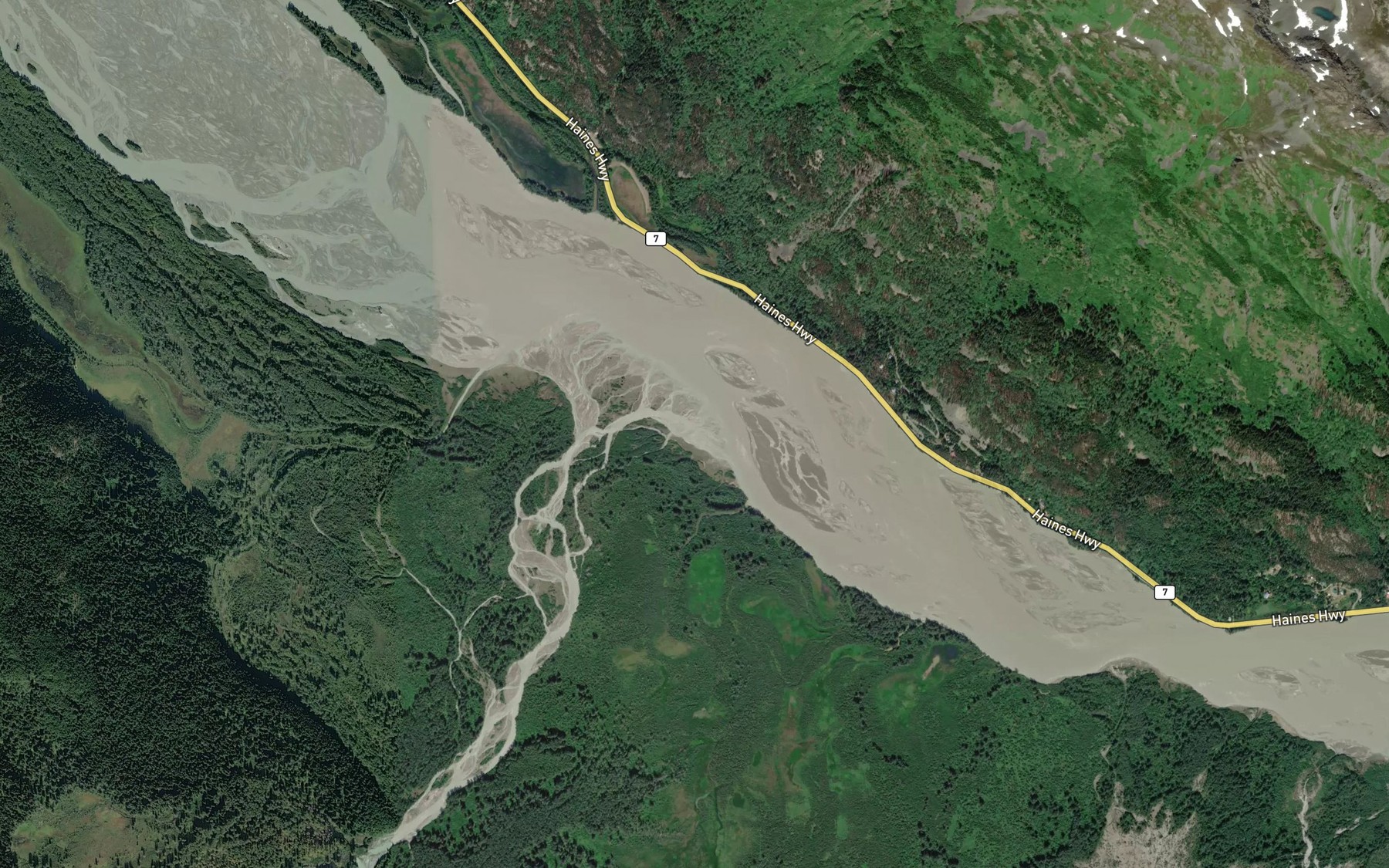 Satellite map of the Takhin River