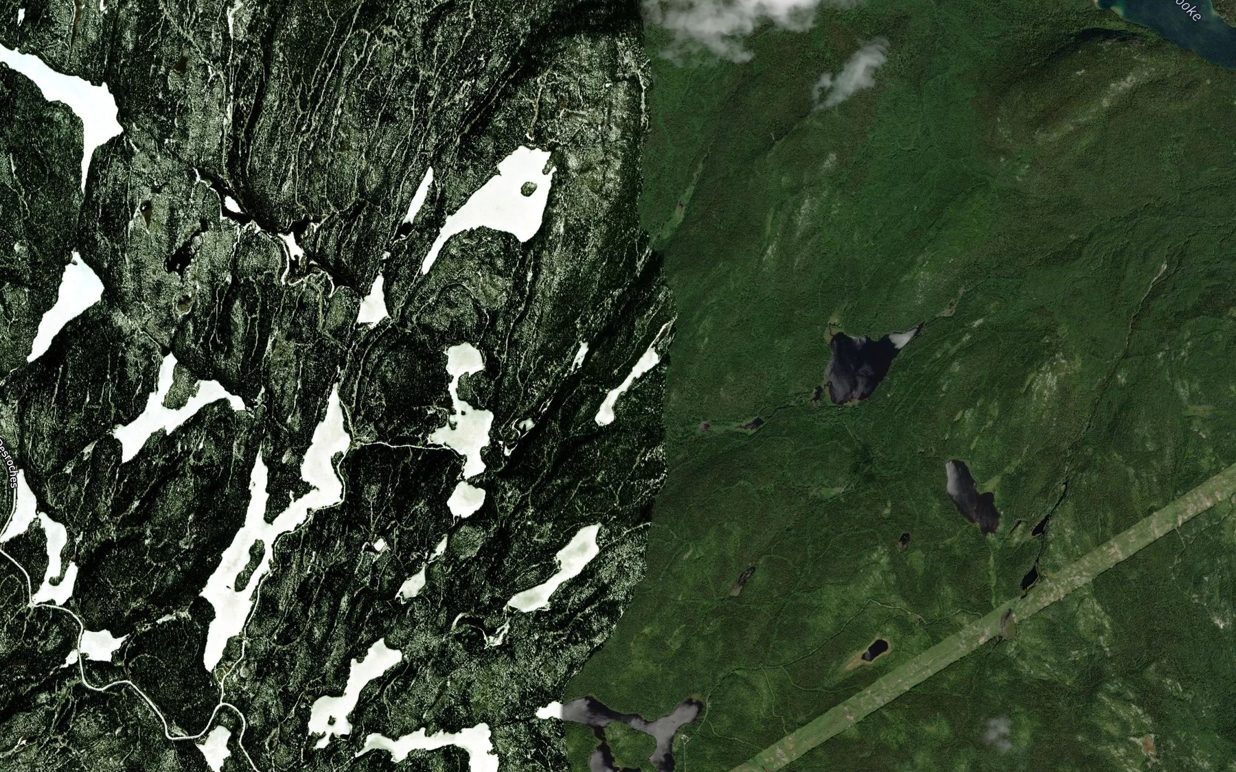 Satellite map of the Lac Hickie