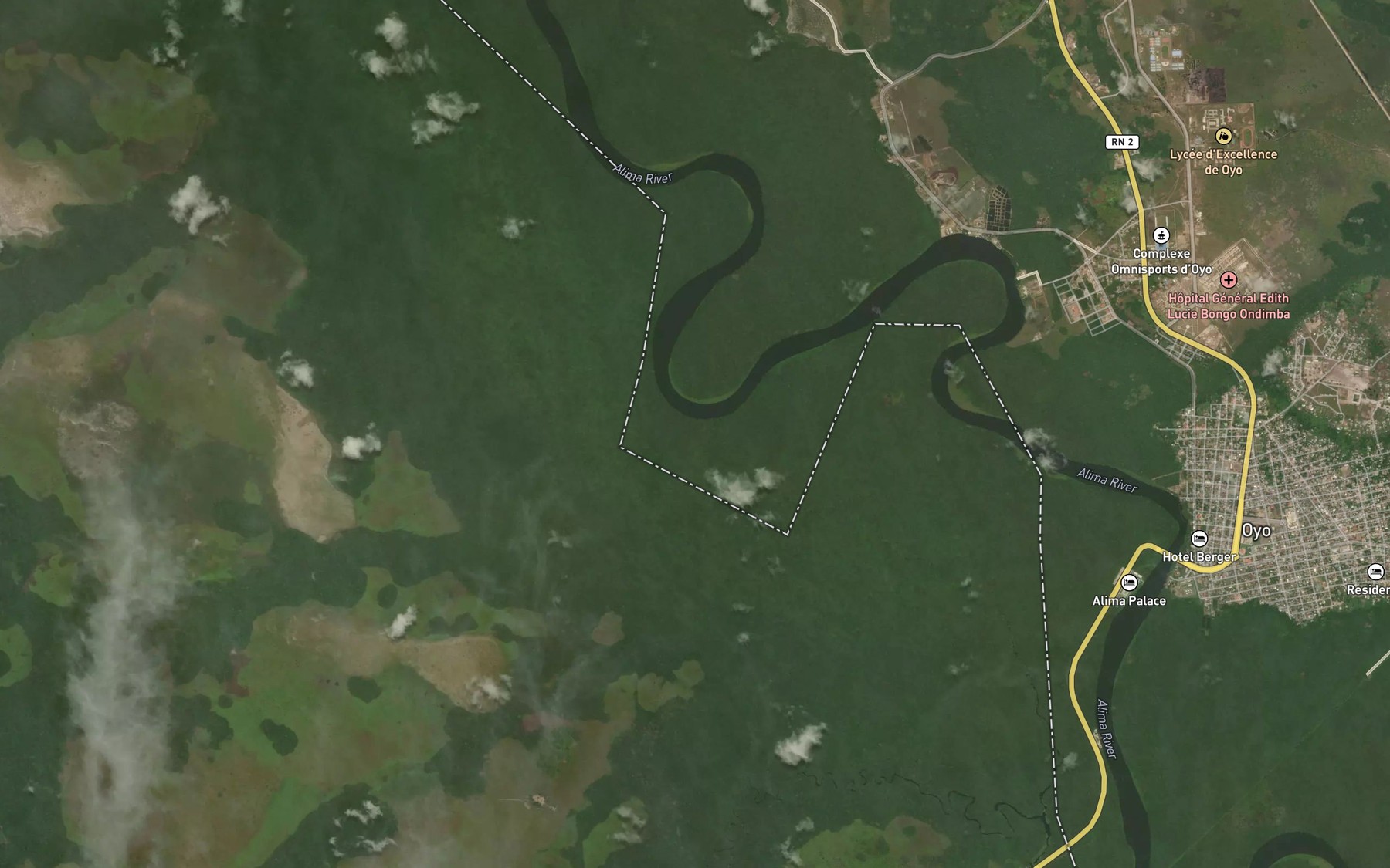 Satellite map of the Ilebe