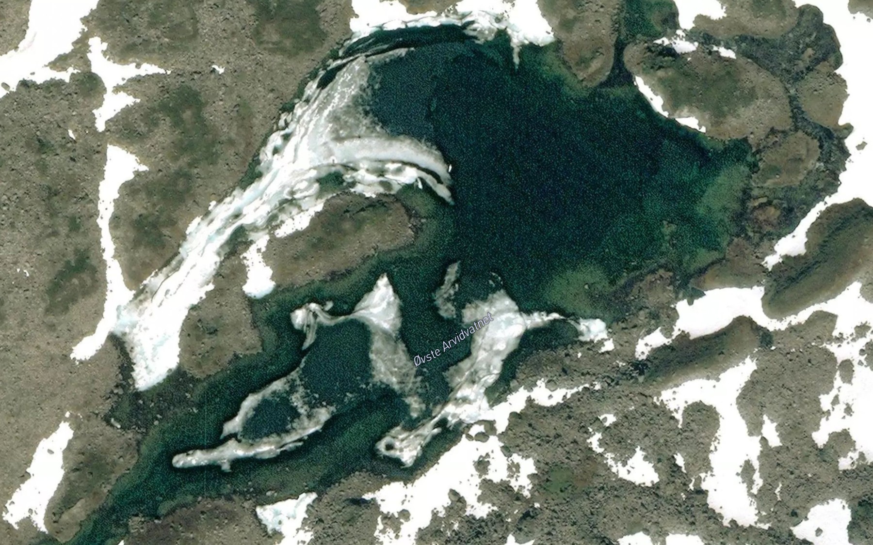 Satellite map of the Blatindvatna