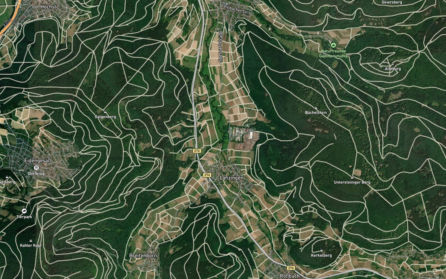 Satellite map of the Lutzelbach