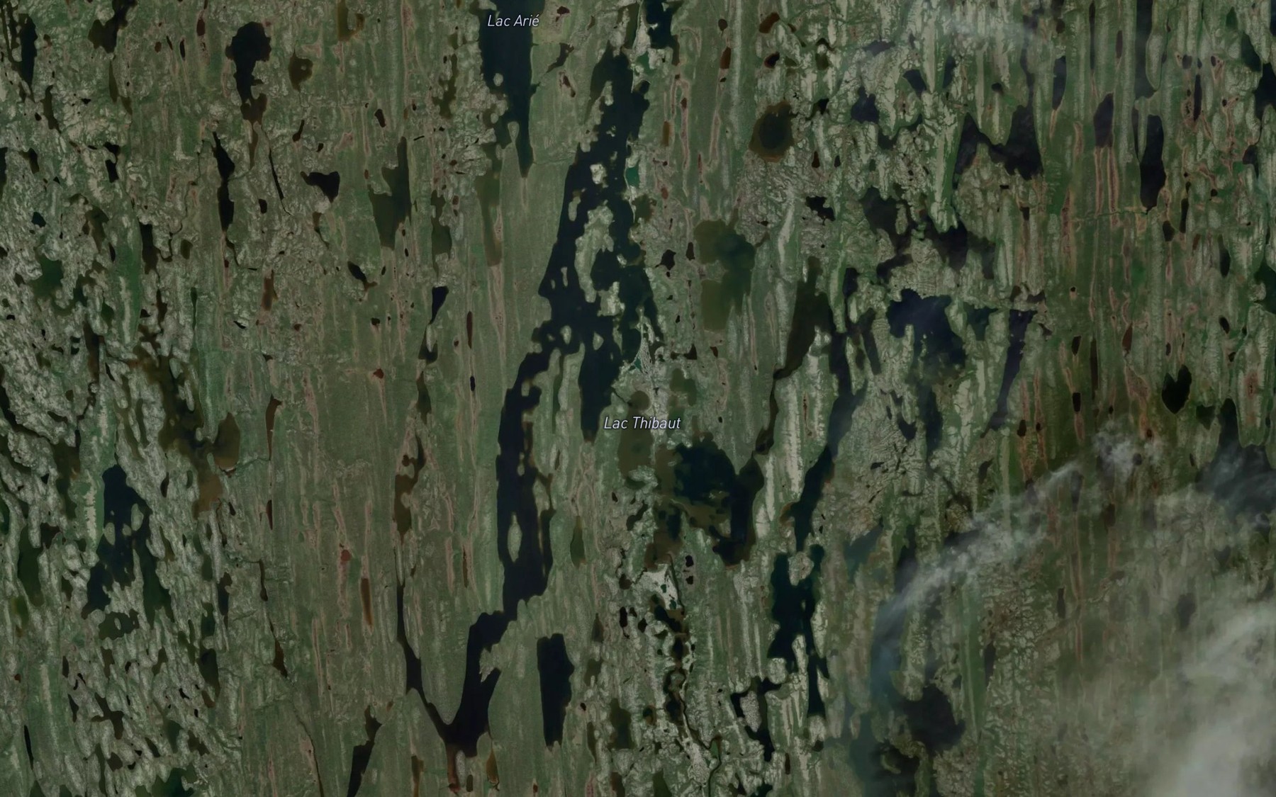 Satellite map of the Lac Thibaut