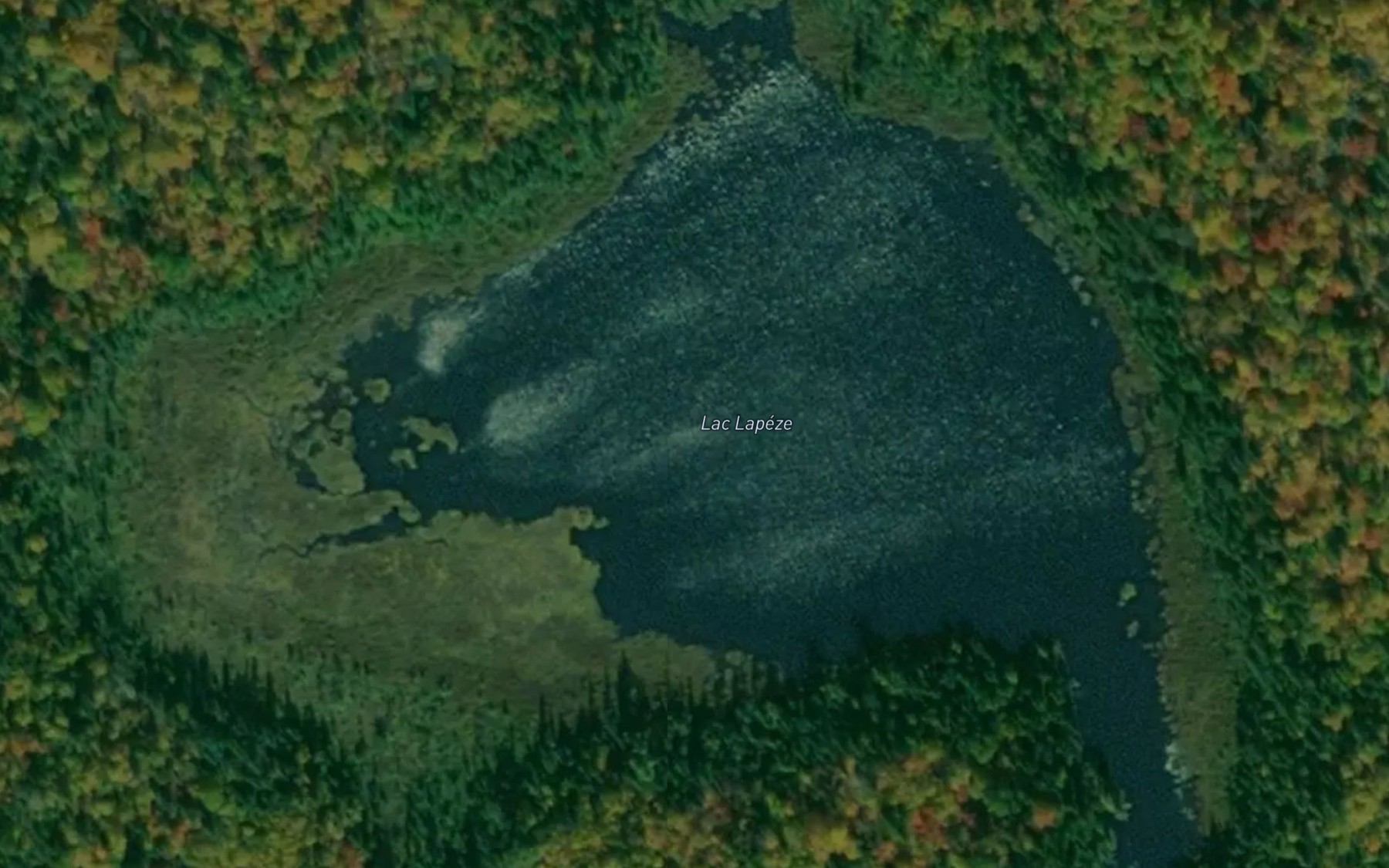 Satellite map of the Lac Lapeze